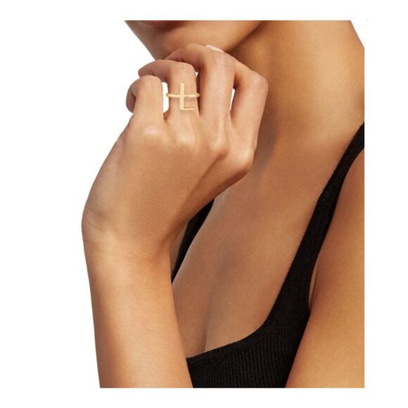 VALENTINO GARAVANI 8-Piece Goldtone Live Life Ring Set New in Box - Picture 3 of 12